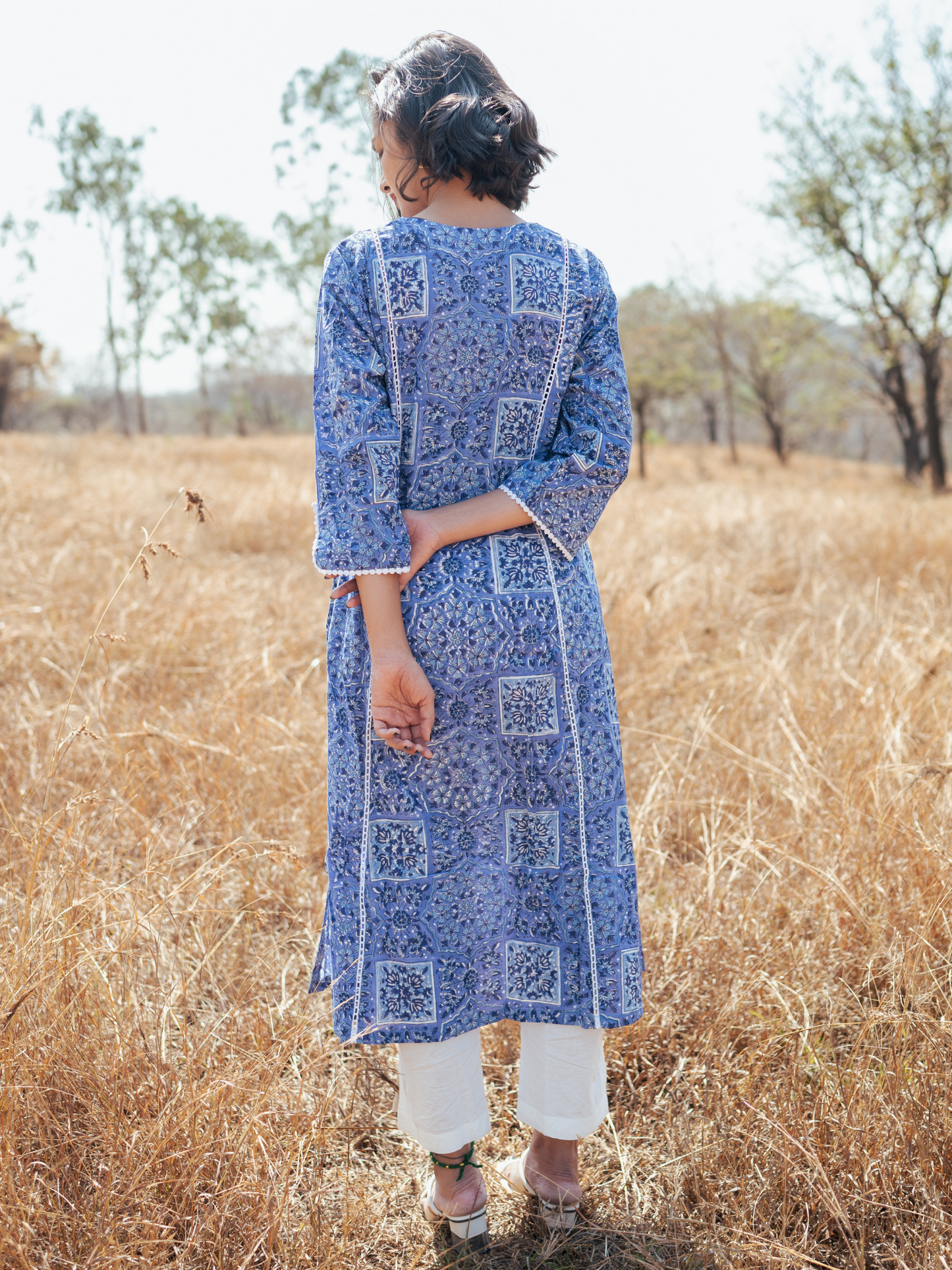 Jodhpur Kurta Set -  Hand-block Printed Cotton Kurta Set