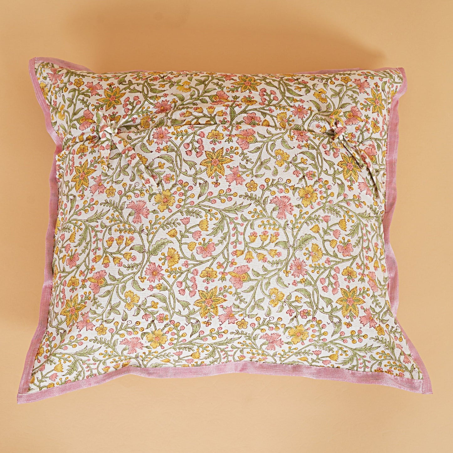 Cushion Yellow Pink Jaal